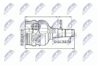 NTY Gelenksatz, Antriebswelle NPW-TY-067 FüR Toyota