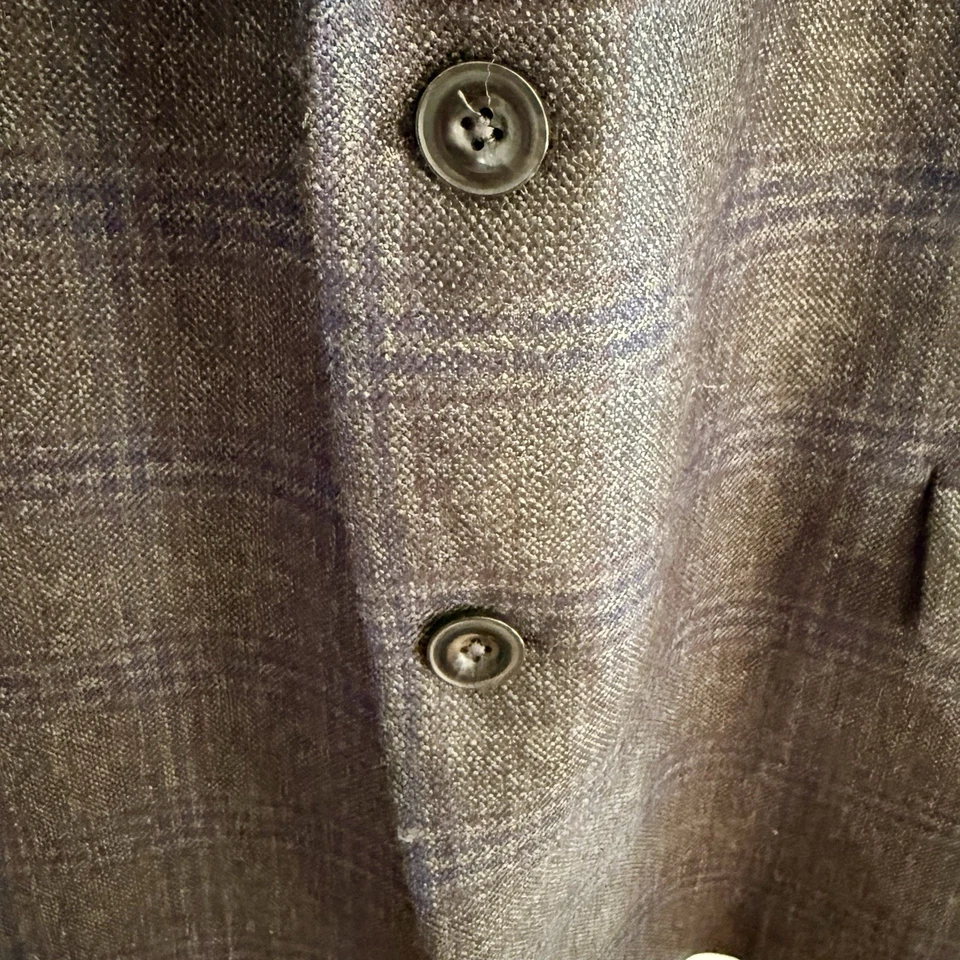 Michael Kors 50R шерстяная смесь окна клетку спортивное пальто блейзер серый синий мужчин 50R - Изображение 4 из 4