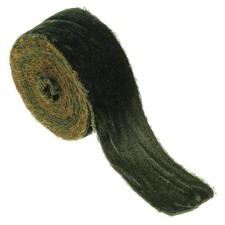 Velvet Ribbon 1-1/2"x3Yd Handmade Frayed Vintage Ribbons Dark Green