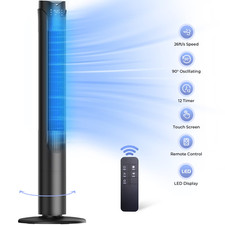 41" Tower Fan, Wide Oscillating Fans with 3 Speeds 3 Modes 26 ft/s High Velocity