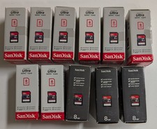 11 Lot of SanDisk Ultra SDHC-I 8GB Memory Cards New