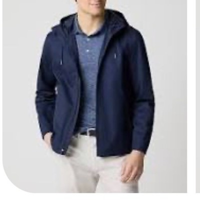 J.Crew light weight hooded jacket navy preppy classic Y2K 90s sz M