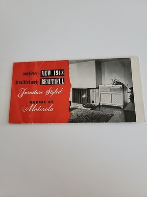 Vintage - Radios By Motorola Advertising Brochure 1948  Furniture Styled  *VG*