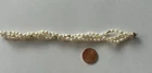 Real Rice Pearl 3 Strand 14k Gold Ball Clasp & Gold Beads Bracelet