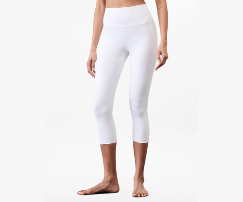 Elation Ultra High Rise Capri Legging White 20" Inseam (M) EUC