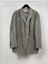 Cappotto Boglioli grigio velluto a coste cotone/cashmere sfoderato K giacca blazer taglia 60