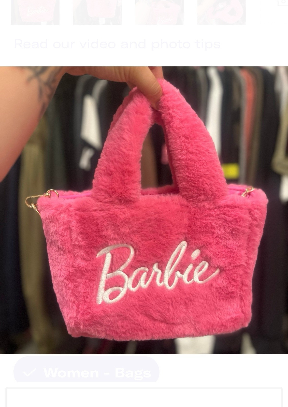 Barbie x Skinny Dip London Fluffy Mini Tote Bag LIMITED EDITION