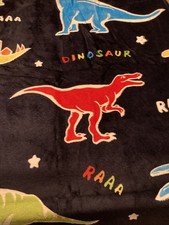 Glow In The Dark Dinosaur themed Throw Blanket 50"x60" New In Package. Very Soft