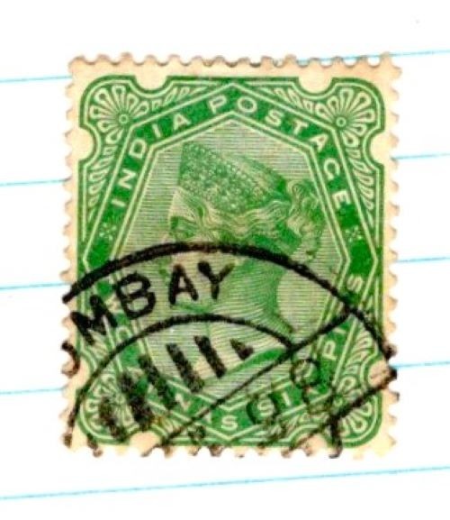 India Queen Victoria Postage STAMP 2 Annas SA-44