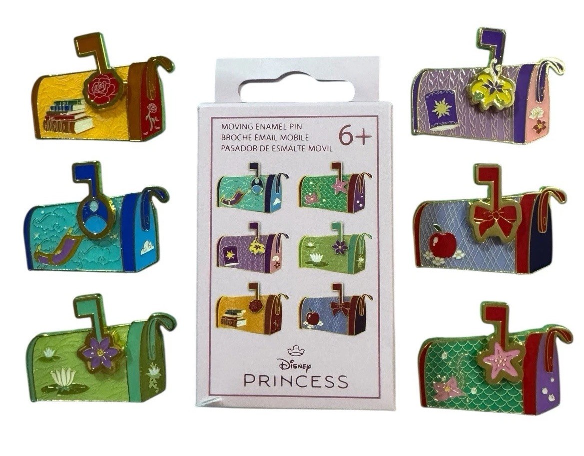 Loungefly Disney Princess Mailbox Blind Box Pin - Complete Set of 6 NEW