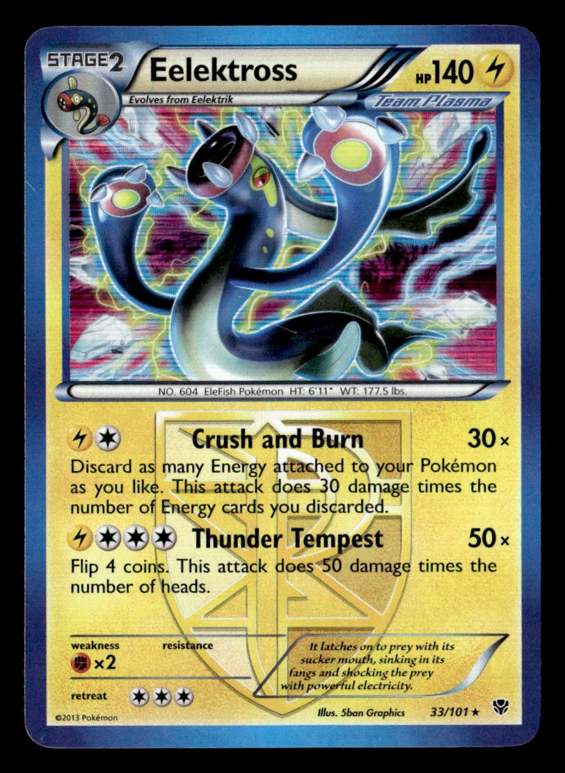 Plasma Blast #33/101 Eelektross (Team Plasma) Reverse Holo