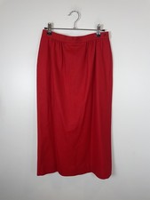 Vintage Pendleton Red Wool Midi Skirt Womens Size 6 USA Quiet Luxury Style