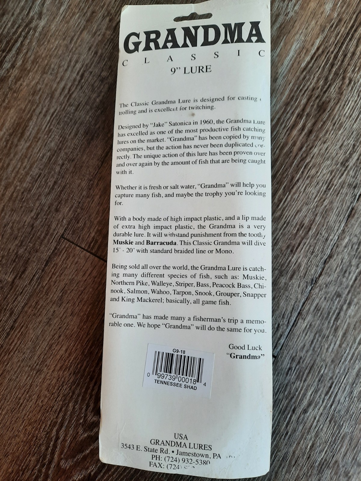 2 -- Large Musky Lures --10" KRAVE & a 9" GRANDMA Lure -- New !! - Image 4