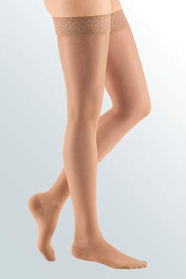 mediven Sheer & Soft Thigh Highs Lace Band 20-30 Natural Size VI