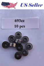 10 PCs High Quality 693ZZ 3x8x4mm Miniature Ball Bearings 619/3ZZ