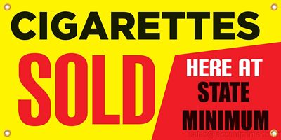 Cigarettes Sold Here | Vinyl Banner w/ Grommets | 3’H x 6’W