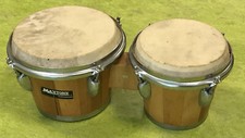 MAXTONE PERCUSSION Bongos - Durchmesser 16 cm u. 20 cm - Material: Holz und Fell