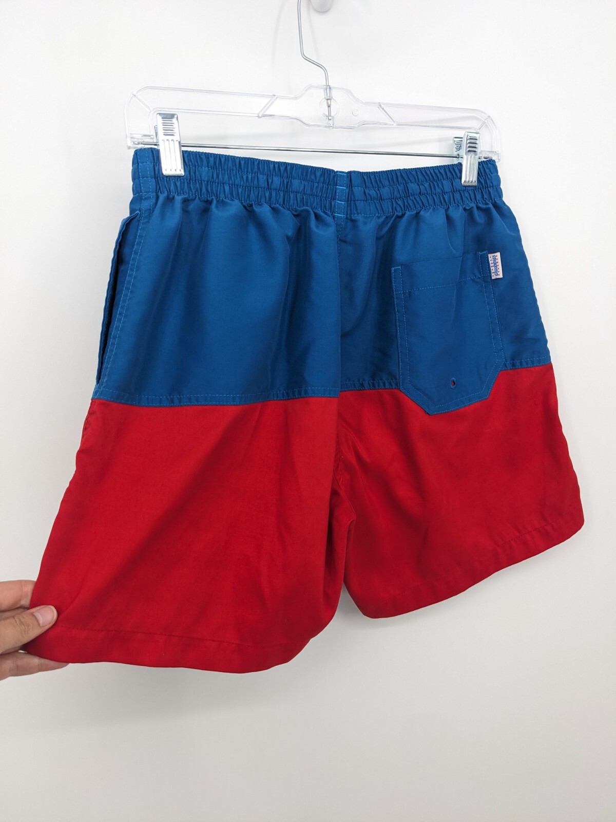 Chubbies Swim Trunks Mens Large Red Blue Elastic Waist Drawstring Pockets Shorts