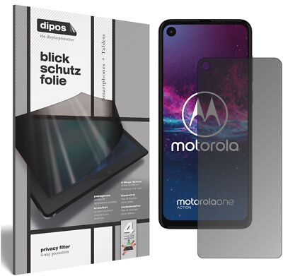 Schutzfolie für Motorola One Action mit Sichtschutz Blickschutz Folie 4051837439224
