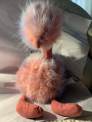 Jellycat London Pink Pom Pom Plush Bird Emu Ostrich Soft Stuffed Animal | eBay