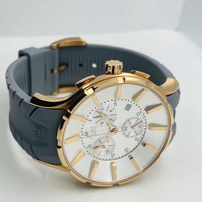 NOA Men's Quartz Chronograph Rose Gold Sapphire Crystal 45mm Swiss