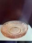 Set of 3 Depression Glass Federal Glass Co  SHARON / CABBAGE ROSE 6” Bowls