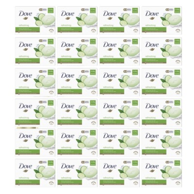 48 Stück Dove Erfrischende Seife Gurke und grüner Tee feste Seife 90gr