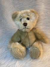 Plush MINKY Schminky brown BEAR sitting 7" stuffed animal FIRST  MAIN