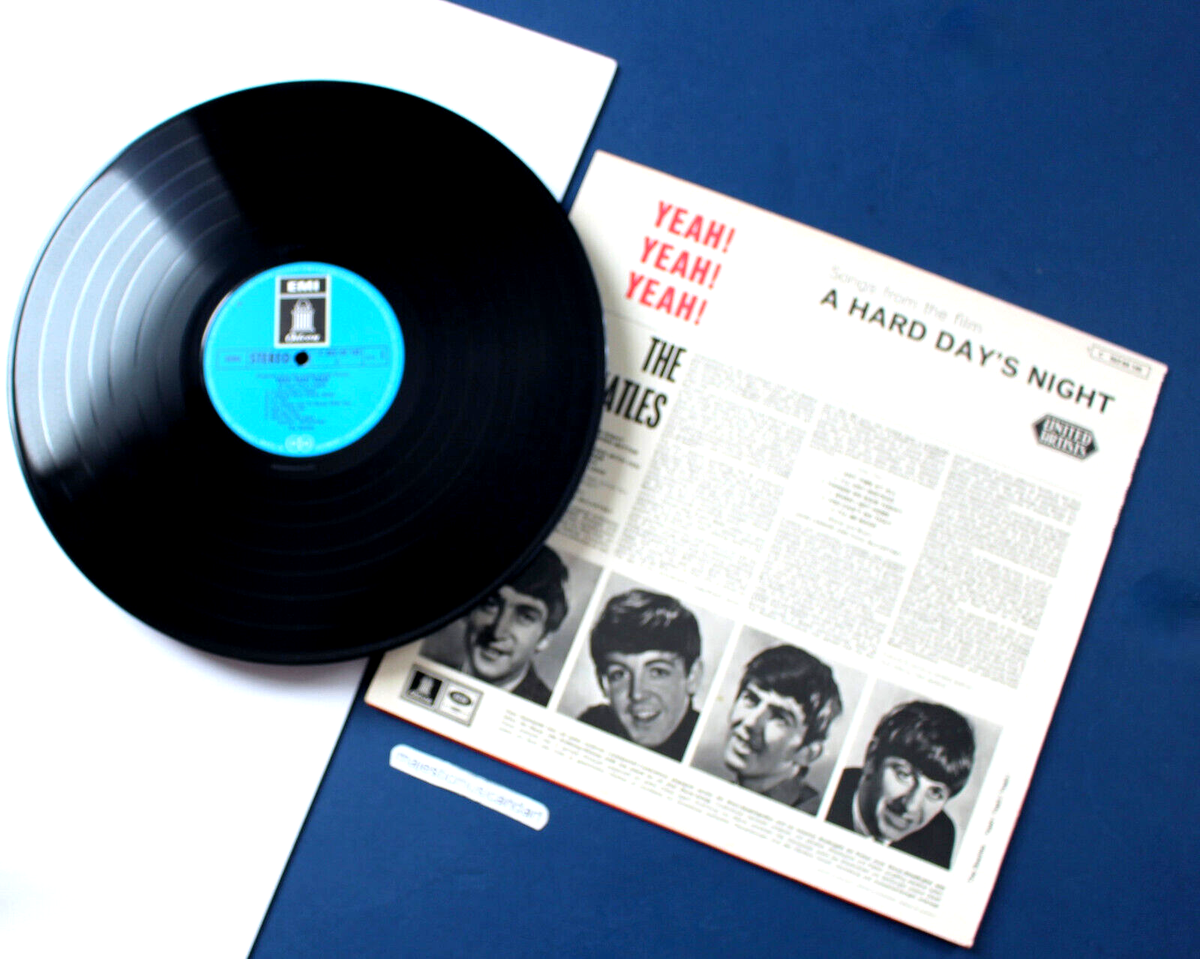 RARE RED COVER VINTAGE VINYL THE BEATLES HARD DAY'S NIGHT LP EX+