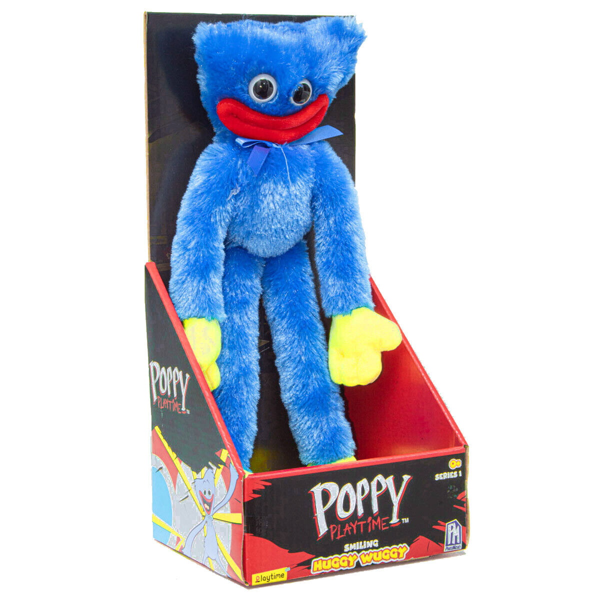 New black huggy wuggy plush toy poppy playtime game character