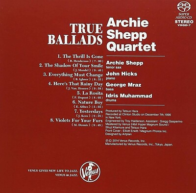 Archie Shepp Quartet Jazz SEALED NEW SACD 