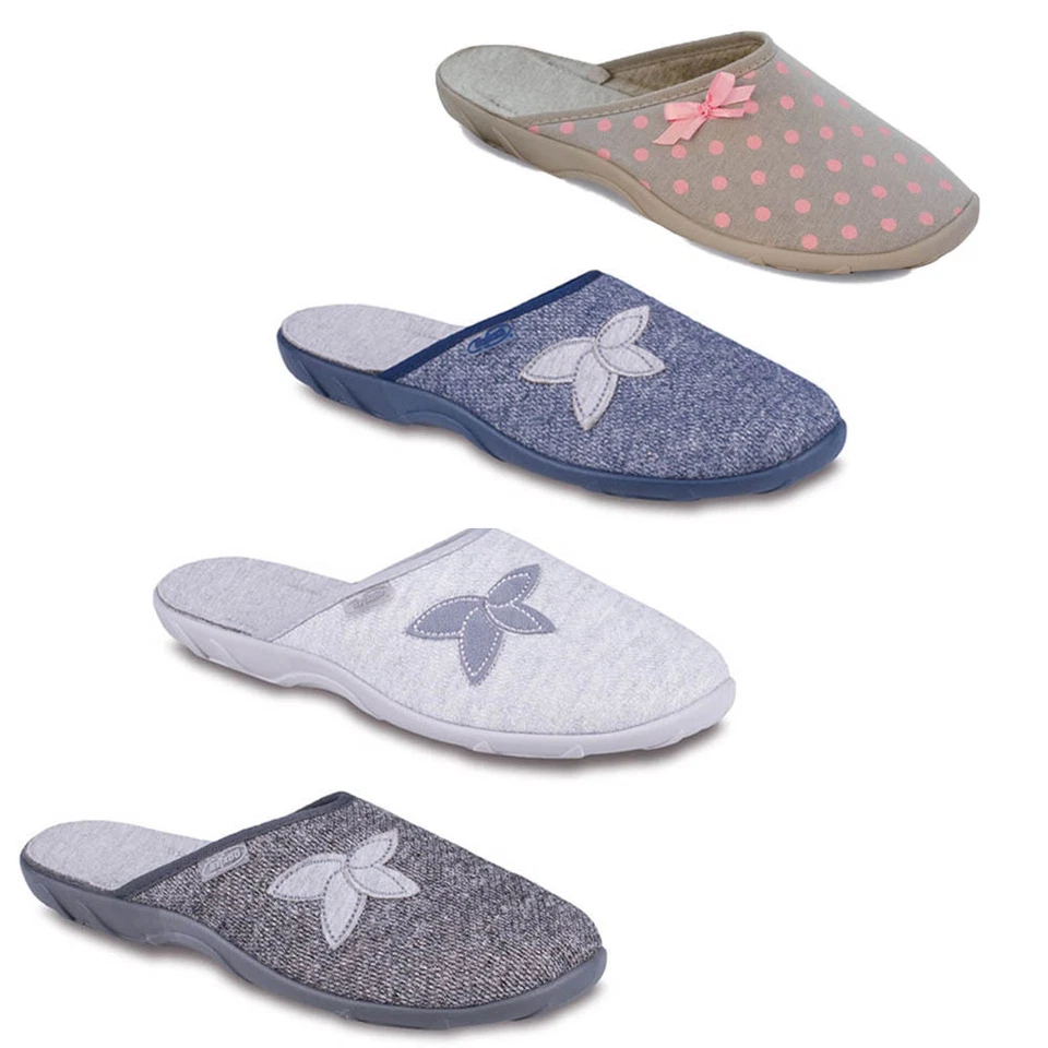 BEFADO atmungsaktive Damen Pantoletten Hausschuhe Freizeitschuhe Latschen 235D