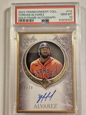 Yordan Alvarez 2023 Topps Transcendent Gold Framed Autograph #17/20 PSA 10 GEM