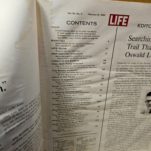 Life Magazine February 21 1964 Lee Harvey Oswald Cover JFK Kennedy Assassination - Picture 4 of 7