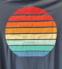 NWT Reel Life Shirt Size Medium Striped Sun UPF 50 Lightweight Fishing USA