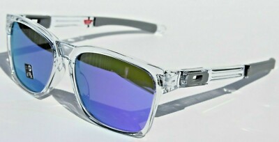 OAKLEY Catalyst Sunglasses Polished Clear/Violet Iridium NEW OO9272-05