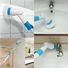Electric Scrubtastic Rechargeable Cordless Spin Scrubber 3 Head Cleaning Mop HOT