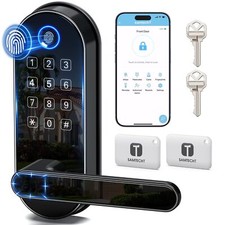 Keyless-Entry Keypad Fingerprint Smart Lock Digital Door Lock with Code Passc...