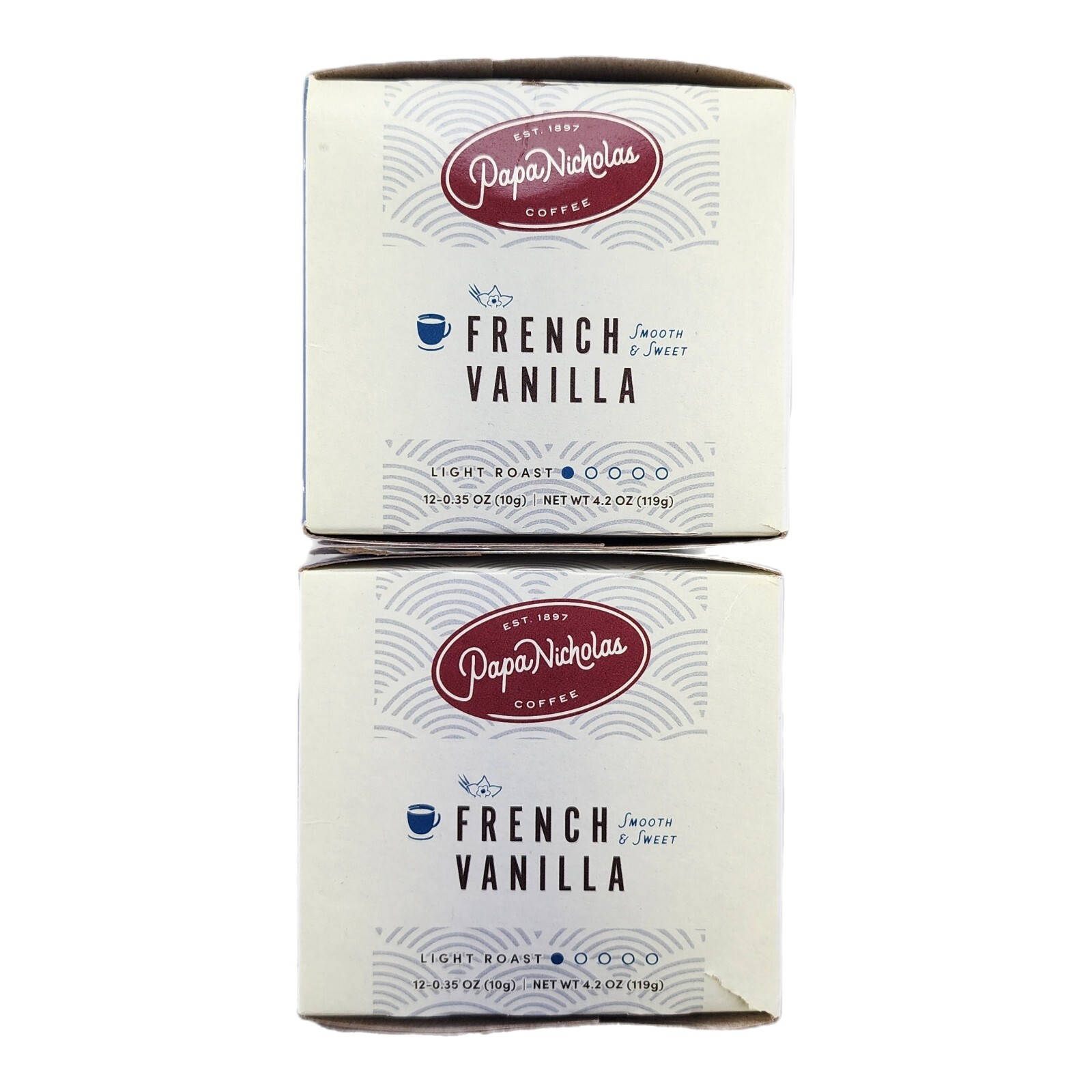 Papa Nicholas Light Roast Single Coffee Keurig K Cups, French Vanilla