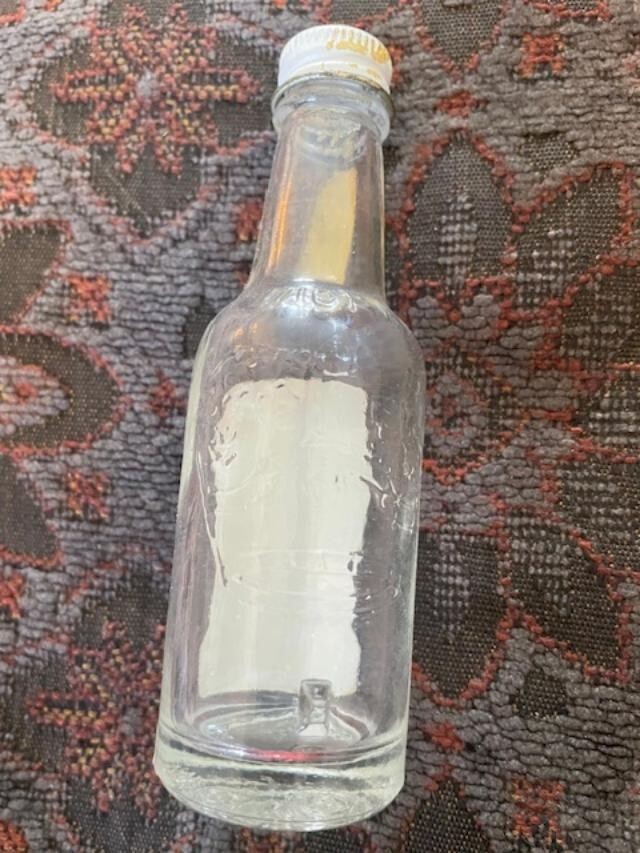 Vintage Mini Smirnoff Vodka Bottle 4.5" Airplane Sample Style