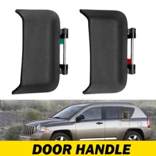Exterior Door Handle For 2007-2016 Jeep Compass Rear Left Right Black Plastic 2x