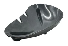 VTG Kaye LaMoyne Black Charcoal Gray Atomic Ashtray Melamie Mid Century Modern