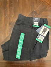 Gap Twill Cargo Pant Women XL Mild Black Unique Cotton Blend Stretch Waist