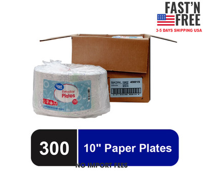 Great Value Everyday Disposable Paper Plate 10'', 300 Count