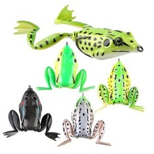 Weedless Topwater Frog Lures - 5PCS Hollow Body Frog Lures for Walleye 