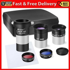 Alstar 8 Piece Telescope Accessory Kit - Fully-Coated Eyepieces, 2X Barlow Lens,