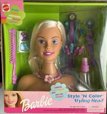 NEW 2000 MATTEL BARBIE STYLE N COLOR STYLING HEAD VGT ORIGINAL SEALED TAPED
