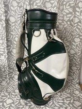 Vintage Leather MacGregor Green/White Jack Nicklaus Golf Bag