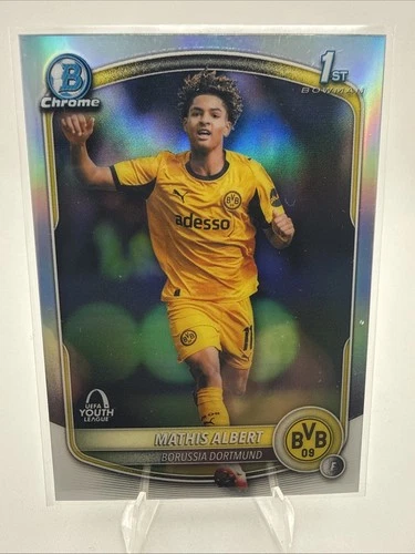 2025-26 Topps Chrome UEFA UCC Mathis Albert Bowman 1st Refractor Dortmund