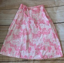 70s Vintage Liza By Lilly Pulitzer Maxi Wrap Skirt Zebra Print size large Midi